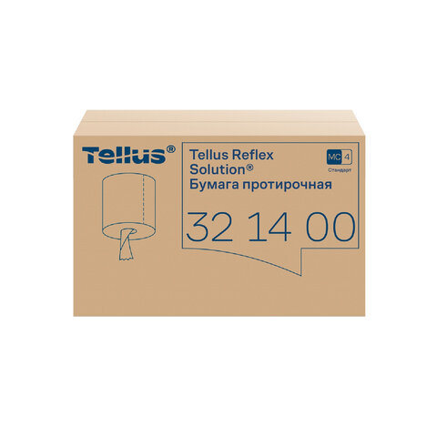 Бумага протирочная с центральной вытяжкой 270 метров, Tellus/TORK Reflex (M4) 1-слойная, КОМПЛЕКТ 6 рулонов, 321400 - фото 3