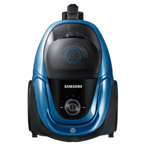 Пылесос SAMSUNG VC18M3120VU/EV с контейнером "циклон", 1800 Вт, мощность всасывания 380 Вт, голубой - фото 1