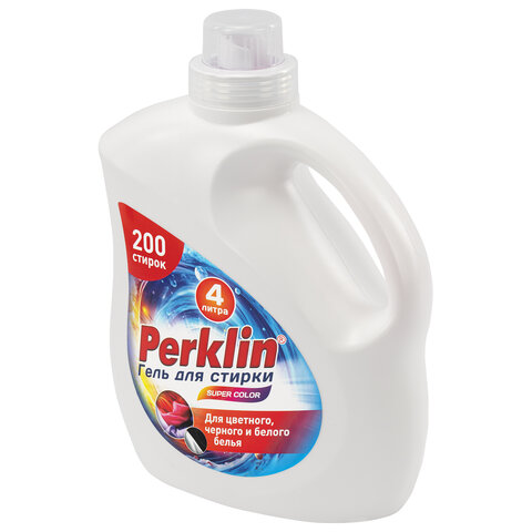 Гель для стирки для всех типов тканей, 200 стирок, 4 л, PERKLIN (ПЕРКЛИН) SUPER COLOR, 609779 - фото 5