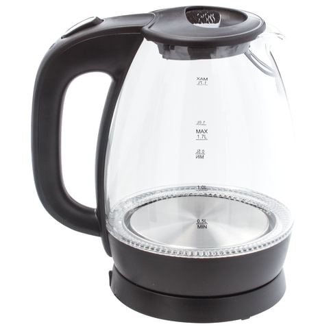 Чайник SONNEN KT-1786, 1,7 л, 2200 Вт, закрытый нагревательный элемент, стекло, 453422 - фото 3