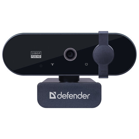 Веб-камера DEFENDER G-lens 2590 QHD, 3,7 Мп, микрофон, USB 2.0, регулируемый крепеж, черная, 63113 - фото 1