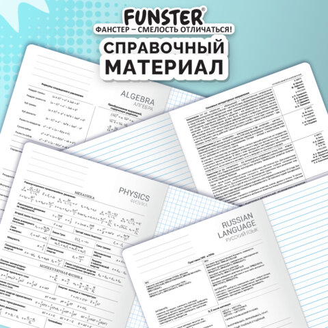 Тетради предметные, КОМПЛЕКТ 12 ПРЕДМЕТОВ, 48 л., TWIN-лак, FUNSTER (ФАНСТЕР), МЕМНЫЕ КОТЫ, 405604 - фото 22