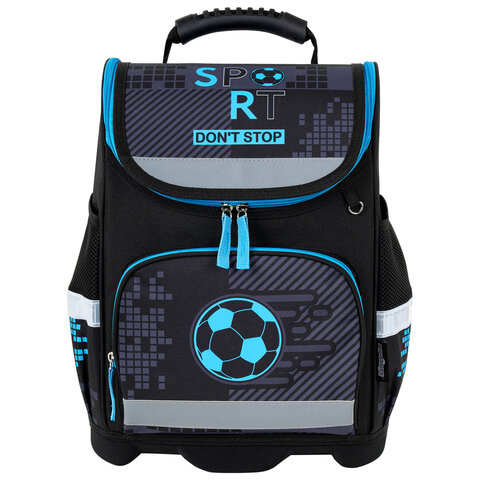 Ранец ЮНЛАНДИЯ WISE, 1 отделение, 3 кармана, устойчивое дно, "Sport game", 37x29х15 см, 272072 - фото 2