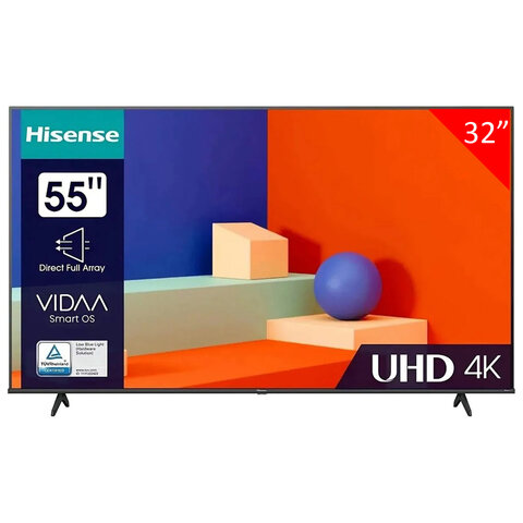 Телевизор HISENSE 55A6K, 55" (139 см), 3840x2160, 4K, 16:9, Vidaa, Wi-Fi, черный - фото 4