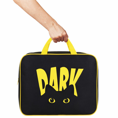 Папка на молнии с ручками BRAUBERG А4, 1 отделение, полиэстер, 80 мм, "Dark cat", 272178 - фото 8
