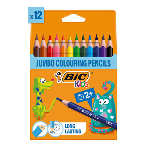 Карандаши цветные утолщенные BIC "Kids Evolution Triangle", 12 цветов, трехгранные, грифель 4 мм, 8297356, 82973511 - фото 8