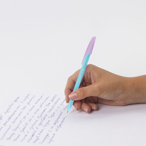 Ручки шариковые BRAUBERG "X-333 PASTEL MIX", НАБОР 8 ШТУК, СИНИЕ, узел 0,7 мм, линия письма 0,35 мм, 144535 - фото 13