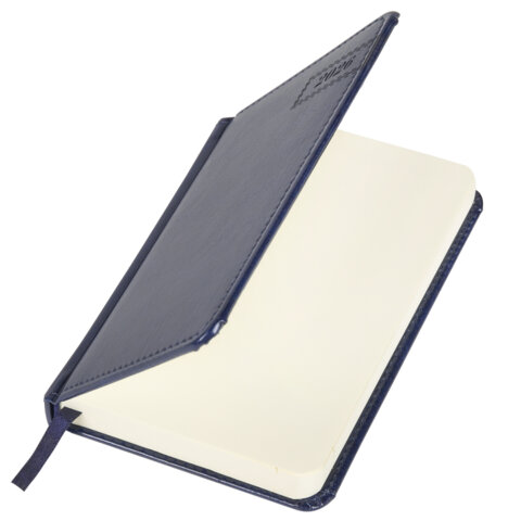 Ежедневник датированный 2026, МАЛЫЙ ФОРМАТ 100х150 мм, А6, BRAUBERG "Imperial", под кожу, синий, 117255 - фото 4