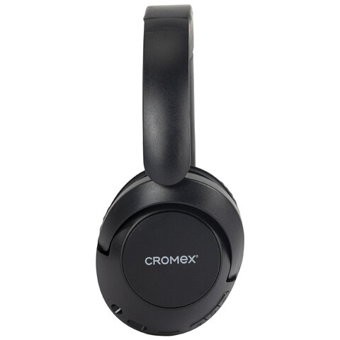 Наушники беспроводные полноразмерные складные раздвижные CROMEX (КРОМЕКС) HP-043B, Bluetooth 5.4, черные, 514119 - фото 4