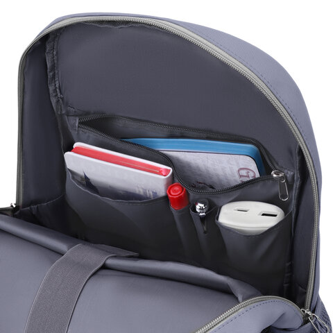 Рюкзак HEIKKI FUSION (ХЕЙКИ) универсальный, отделение для ноутбука, с КОШЕЛЬКОМ, лаванда, 44х31х14 см, 273865 - фото 10