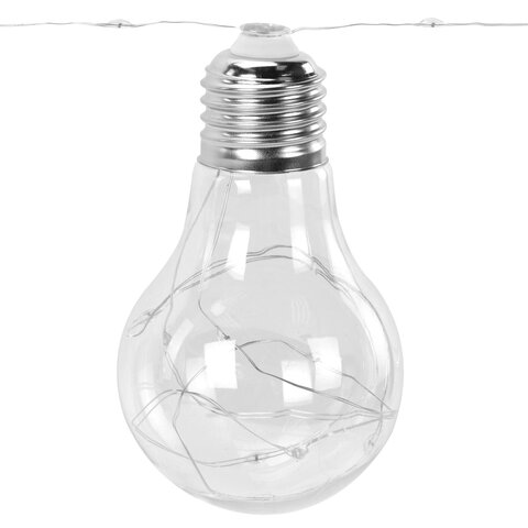Электрогирлянда-нить комнатная 3 м, 100 LED, с насадками, вид: "Лампочки", мультицветная, ЗОЛОТАЯ СКАЗКА, 592473 - фото 3