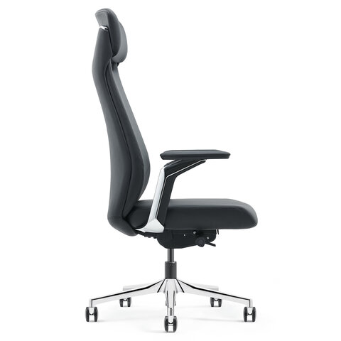Кресло HAWASAN (ХАВАСАН) PREMIUM EX-830 X-ONE, синхромеханизм, алюминий, экокожа, черное, 533239 - фото 4