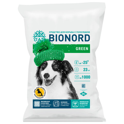 Реагент антигололедный 23 кг BIONORD Green, до -25 °С, хлорид натрия и кальция, МИНПРОМТОРГ - фото 4