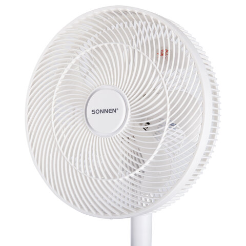 Вентилятор напольный SONNEN FT-L501, 60 Вт, 45 см, 3 скорости, вращение на 70°, механическое управление, белый, 457785 - фото 5