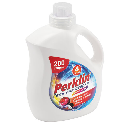 Гель для стирки для всех типов тканей, 200 стирок, 4 л, PERKLIN (ПЕРКЛИН) SUPER COLOR, 609779 - фото 2
