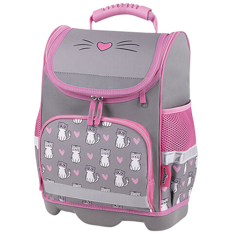 Ранец ЮНЛАНДИЯ WISE, 1 отделение, 3 кармана, устойчивое дно, "Sweet whiskers", 37x29х15 см, 272075 - фото 1