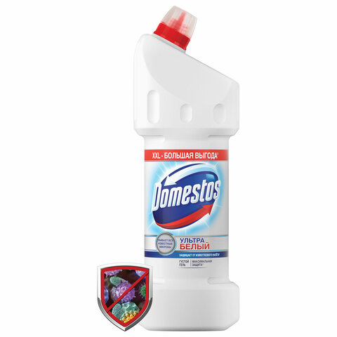 Средство для уборки туалета 1,5 л, DOMESTOS (Доместос) "Эксперт сила 7", "Ультра Белый", 67683236 - фото 1