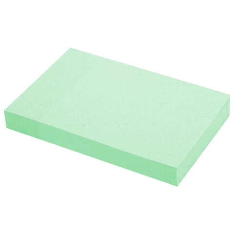 Блок самоклеящийся (стикеры) STAFF STANDARD, ПАСТЕЛЬНЫЙ 76х51 мм, зеленый, 100 листов, 116583 - фото 2