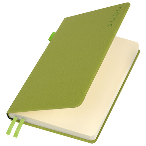 Ежедневник датированный 2026, А5, 138х213 мм, BRAUBERG "Essential", под кожу, держатель, зеленый, 117398 - фото 4
