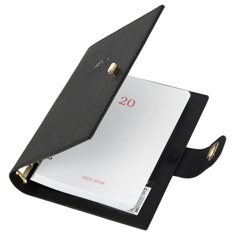 Ежедневник-органайзер недатированный B5, 167х240 мм, BRAUBERG "Nova", под кожу, 160 л., черный, 116204 - фото 4