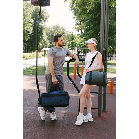 Сумка спортивная HEIKKI MOVE PLUS (ХЕЙКИ), отделение для обуви, синяя, 28х50х23 см, 273897 - фото 20