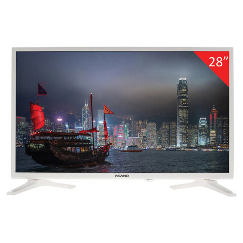Телевизор ASANO 28LH5011T, 28" (71 см), 1366x768, HD, 16:9, Салют ТВ, Wi-Fi, белый - фото 1