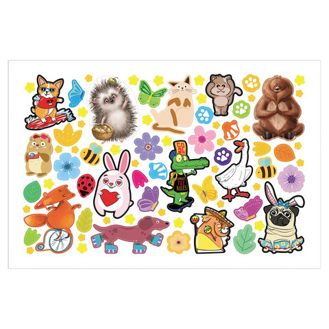 Альбом с наклейками, А5, 8 листов, 600 наклеек, "Милые и забавные" HATBER, 8Ан5, 8Ан5_31982 - фото 8