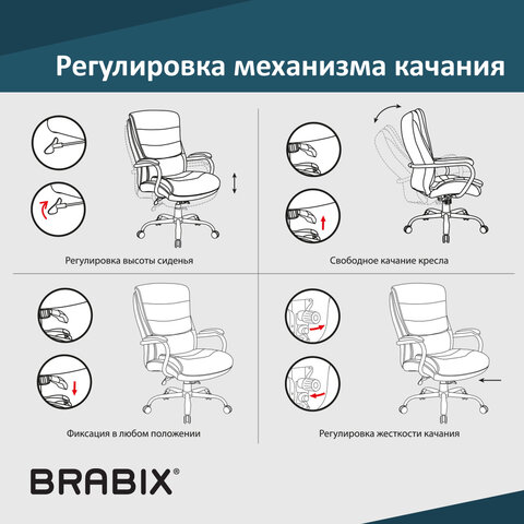 Механизм качания BRABIX Топ-ган Люкс для кресла, 145х255 мм межцентровое расстояние крепежа, 533081 - фото 4