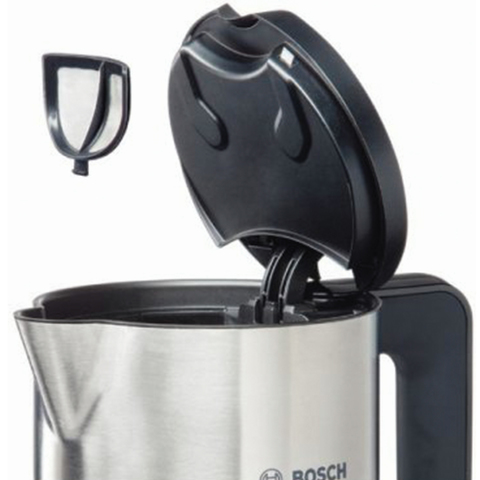 Чайник BOSCH TWK8611P, 1,5 л, 2400 Вт, закрытый нагревательный элемент, нержавеющая сталь, белый - фото 2