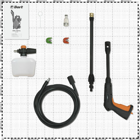 Минимойка BORT BHR-1700-PRO, мощность 1,6 кВт, давление 120 бар, шланг 4 м, 93416305 - фото 14