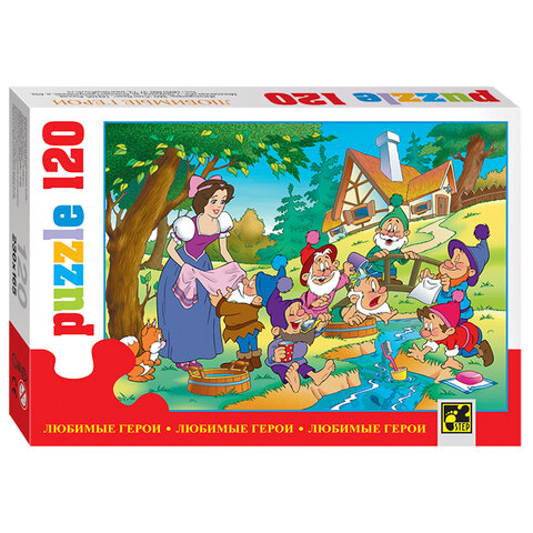 Пазл картонный 120 элементов, "Любимые герои", АССОРТИ, поле 23х16,5 см, STEP PUZZLE - фото 2