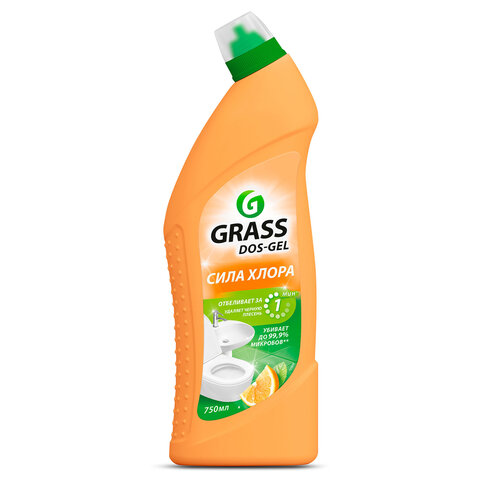 Средство для уборки сантехники и туалета дезинфицирующее 750 мл GRASS DOS-GEL "Сила цитрусов", 125678 - фото 1