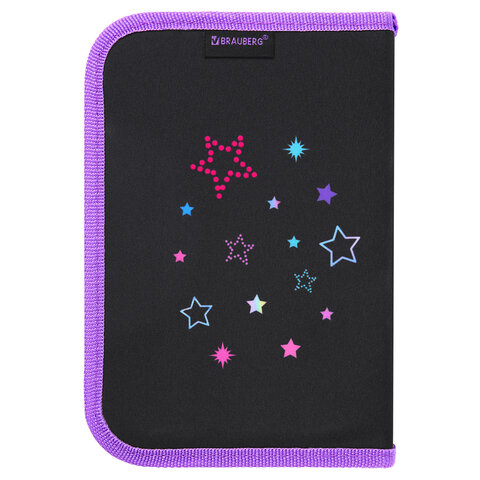 Пенал BRAUBERG с наполнением, 1 отделение, 1 откидная планка, 24 предмета, 21х14 см, "Radiant unicorn", 273532 - фото 3