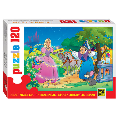 Пазл картонный 120 элементов, "Любимые герои", АССОРТИ, поле 23х16,5 см, STEP PUZZLE - фото 9