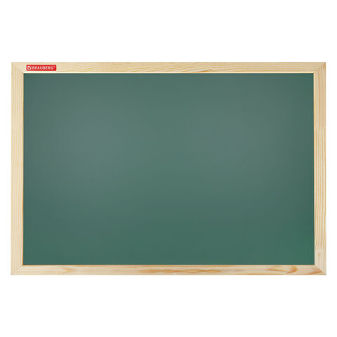 Доска для мела магнитная 30х45 см, зеленая, деревянная рамка, BRAUBERG "Wood", 238797 - фото 1