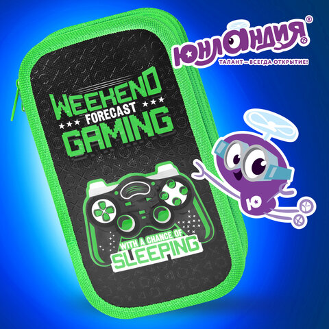 Пенал ЮНЛАНДИЯ, 2 отделения, ламинированный картон, конгрев, 19х11 см, "Gaming", 272294 - фото 12