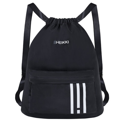 Рюкзак спортивный мешок HEIKKI CASUAL (ХЕЙКИ) с дополнительным карманом, 44х34 см, "Strips", 273458 - фото 1