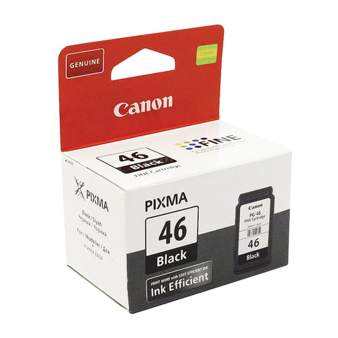 Картридж струйный CANON (PG-46) PIXMA E404/414/464/474/484/E3140, черный, оригинальный, ресурс 180 страниц, 9059B001 - фото 1
