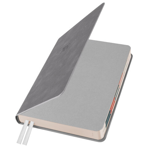 Ежедневник датированный 2026 B6 125х173 мм, GALANT "Vivid", под кожу, серый, 117410 - фото 3