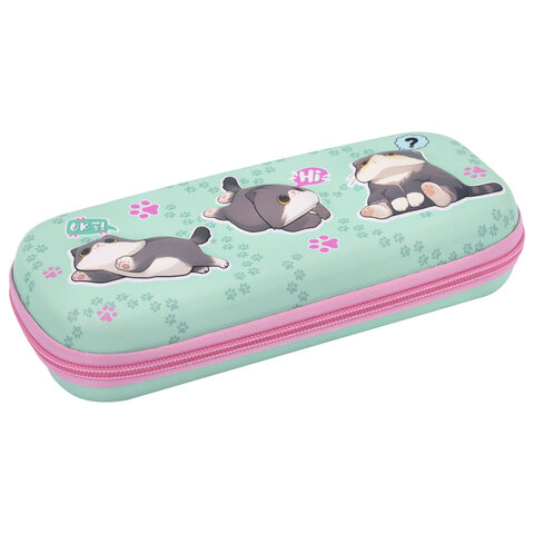 Пенал, 1 отделение, 1 откидная планка, ЭВА, 22х10х5 см, кросс-серия "МИЛЫЕ КОТЫ", BRAUBERG, 274604 - фото 6