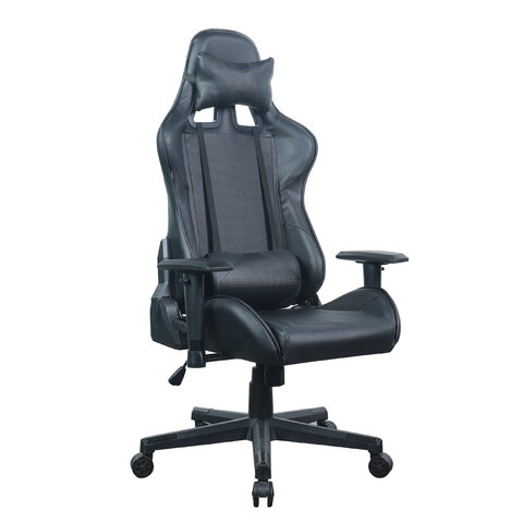 Кресло компьютерное BRABIX "GT Carbon GM-115", две подушки, экокожа, черное, 531932 - фото 1