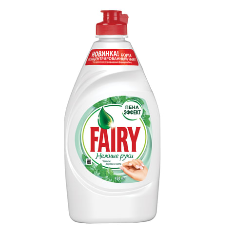 Средство для мытья посуды Fairy Нежные руки Чайное дерево и Мята 450мл - фото 2