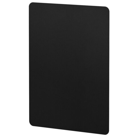 Табличка меловая А4 (21x29,7 см), КОМПЛЕКТ 10 штук, пластиковая, ЧЕРНАЯ, BRAUBERG, 291300 - фото 1