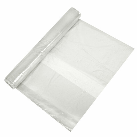 Мешки для мусора прозрачные ЭКОНОМ, 240 л, в рулоне 10 шт., ПВД, 40 мкм, 90х140 см, 609208 - фото 3