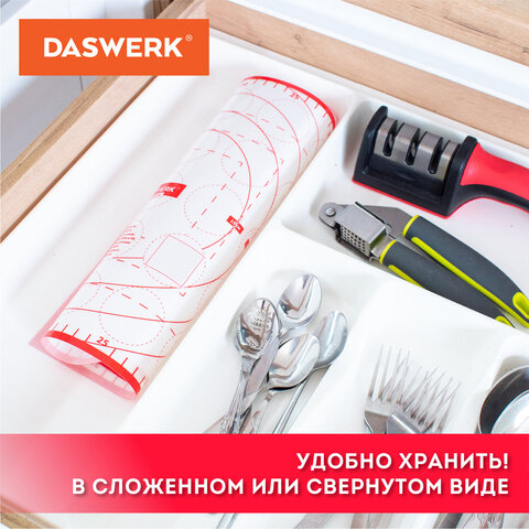 Коврик силиконовый для раскатки/запекания 30х40 см, красный, DASWERK (ДАСВЕРК), 608424 - фото 18