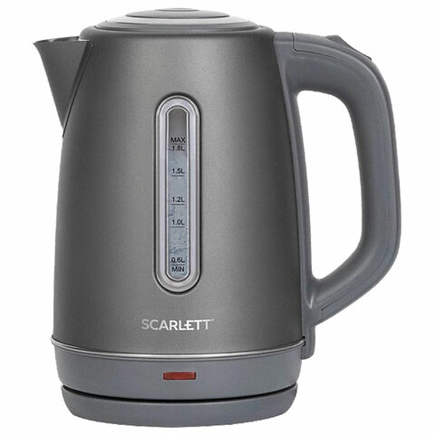 Чайник SCARLETT SC-EK21S42, 1,8 л, 1800 Вт, закрытый нагревательный элемент, стальной корпус - фото 1