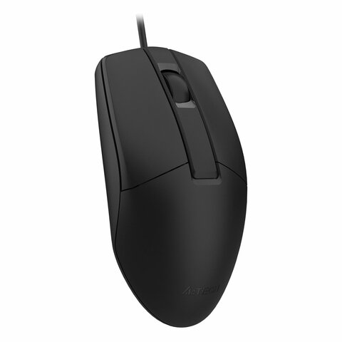 Мышь проводная A4TECH OP-330, USB, 2 кнопки + 1 колесо-кнопка, оптическая, черная, 1530236 - фото 7