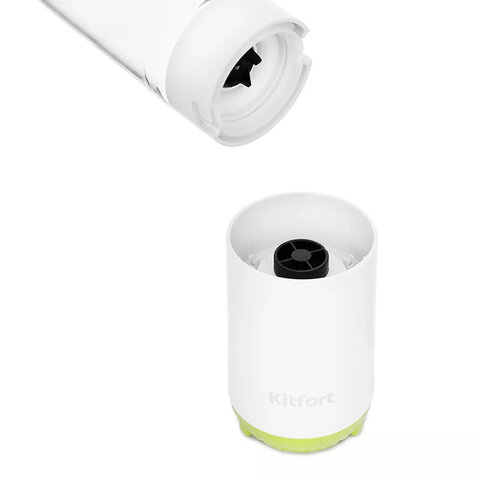 Блендер смузи-мейкер KITFORT КТ-3033-2, 150 Вт, 2 в 1, бутыль 300 мл, кофемолка 50 мл, белый - фото 5