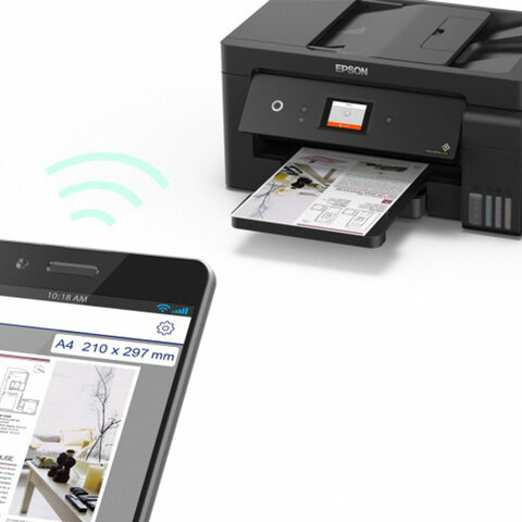 МФУ струйное EPSON L14150 "4 в 1" А3, 17 стр./мин, 4800х1200, ДУПЛЕКС, АПД, сетевая карта, Wi-Fi, СНПЧ, C11CH96403 - фото 5