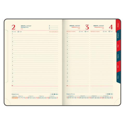 Ежедневник датированный 2026 B6 125х173 мм, GALANT "Vivid", под кожу, серый, 117410 - фото 11